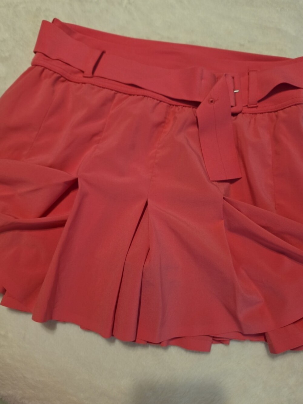 (2) OFFLINE by Aerie Real Good Small Belted Pleated Skorts Hot Pink and blue - Picture 12 of 12